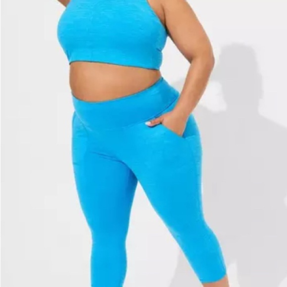 Torrid Blue Leggings High Waist Stretch